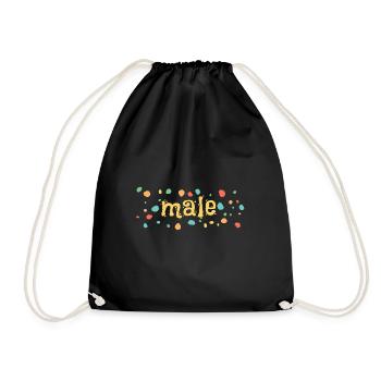 Geschenk für malte - Turnbeutel - Schwarz - Vorne