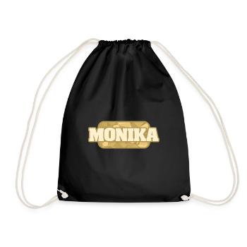 Gift for Monika - Drawstring Bag - black - Front