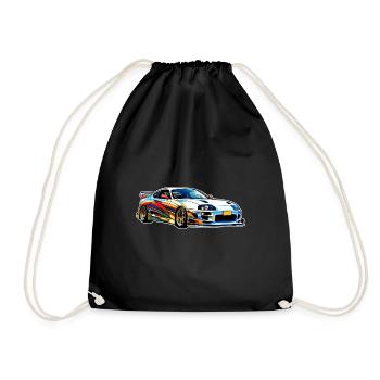 Jdm / Tuning / Turbocharger / Rims / Chiptuning - Drawstring Bag - black - Front