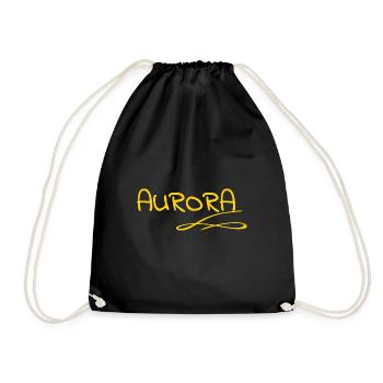 Geschenk für Aurora - Turnbeutel - Schwarz - Vorne