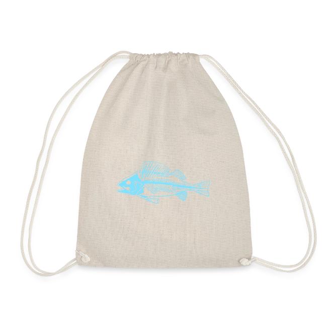 Blauer Barsche, blaue Fischgräten T-Shirt