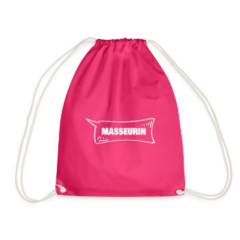 Speech bubble masseuse - Drawstring Bag - fuchsia - Front
