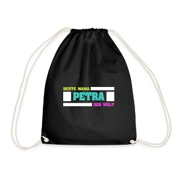 Mutter Petra - Turnbeutel - Schwarz - Vorne