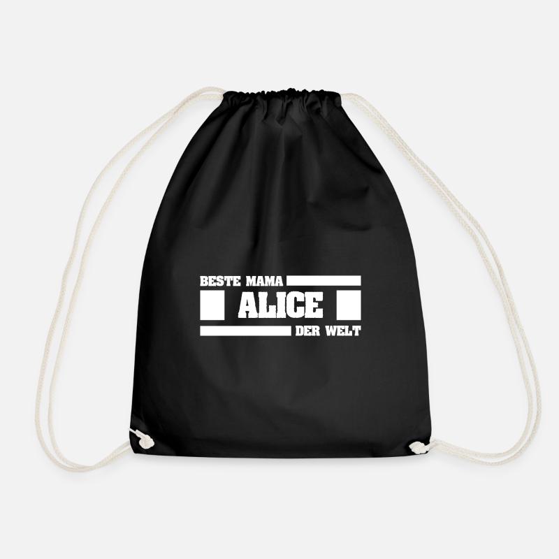 Geschenk für Alice - Turnbeutel - Schwarz