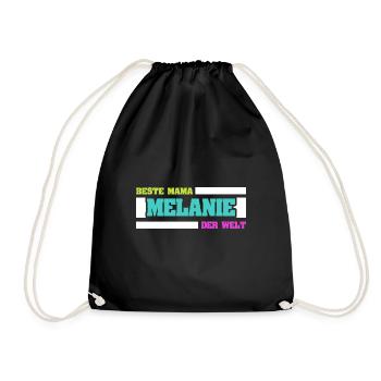 Gift for Melanie - Drawstring Bag - black - Front