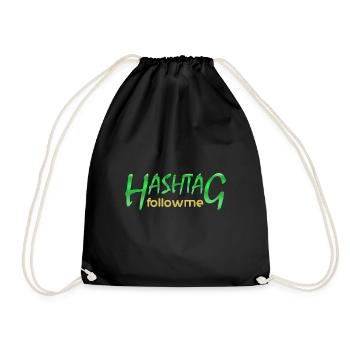 followme - Drawstring Bag - black - Front
