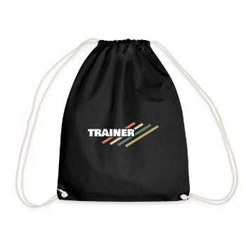 Arbeitsplatz Trainer - Turnbeutel - Schwarz - Vorne