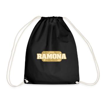 Ramona - Drawstring Bag - black - Front