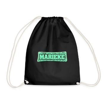 Birth name Marieke - Drawstring Bag - black - Front