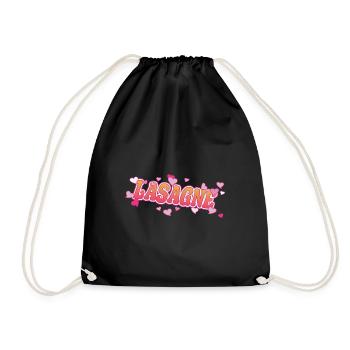 Lasagne Love pour le fan de casserole de nouilles - Sac de sport léger - noir - Devant