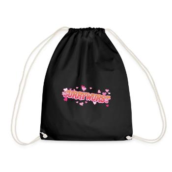 Currywurst cool avec motif de cœurs roses - Sac de sport léger - noir - Devant