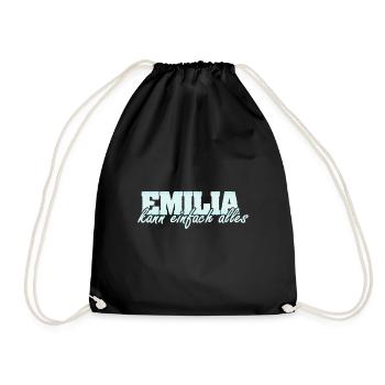 Frau Emilia - Turnbeutel - Schwarz - Vorne
