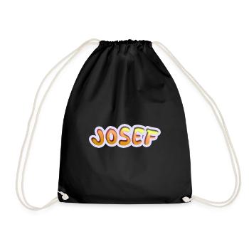 Geschenk für Josef - Turnbeutel - Schwarz - Vorne