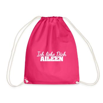 Dear Aileen, - Drawstring Bag - fuchsia - Front