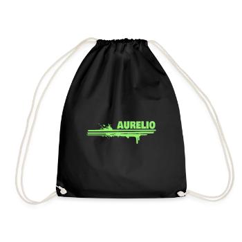 Farbklecks Aurelio - Turnbeutel - Schwarz - Vorne