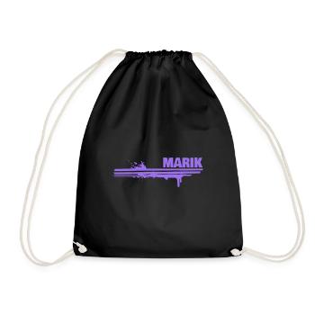 Geschenk für Marik - Turnbeutel - Schwarz - Vorne