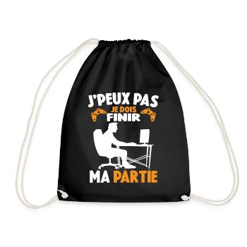 Attends Je Dois Finir Ma Partie Cadeau Geek - Sac de sport léger - noir - Devant