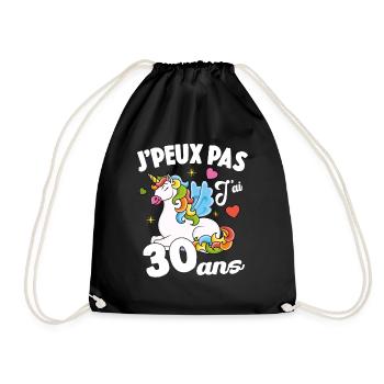 Je Peux Pas J'ai 30 Ans Anniversaire Cadeau - Sac de sport léger - noir - Devant