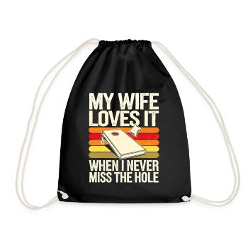 Humour Homme Joueur De Cornhole - Sac de sport léger - noir - Devant