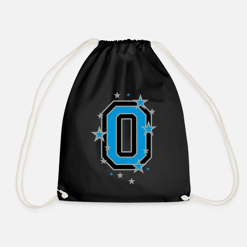 The number zero and the stars - Drawstring Bag - black