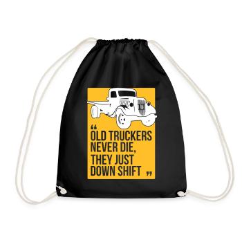 Old truckers - Turnbeutel - Schwarz - Vorne