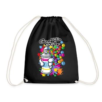 Graffitis et carttoon - Sac de sport léger - noir - Devant