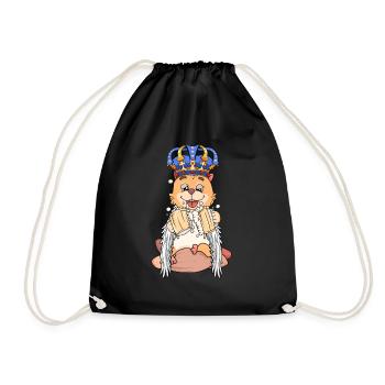 Fête roi chat sauvant fantasy verres de bière animal - Sac de sport léger - noir - Devant