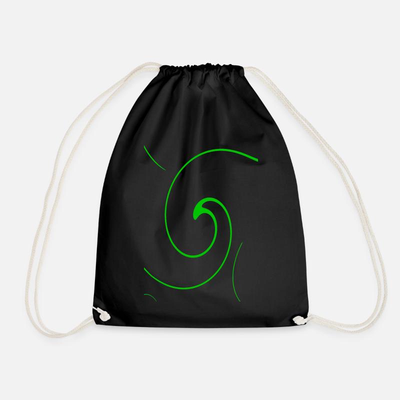 Neon Spirale - Turnbeutel - Schwarz