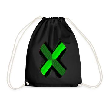 Neon Schwarz X - Turnbeutel - Schwarz - Vorne