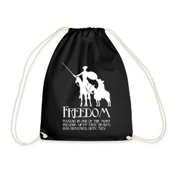 Freedom, Sancho (dark) - Drawstring Bag - black - Front