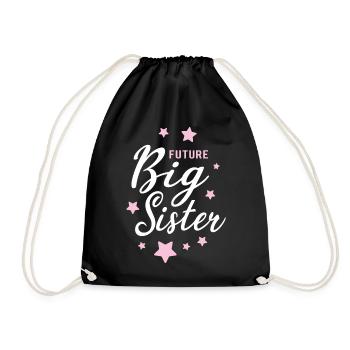 Future Grande Sœur - Big Sister - cadeau fille - Sac de sport léger - noir - Devant