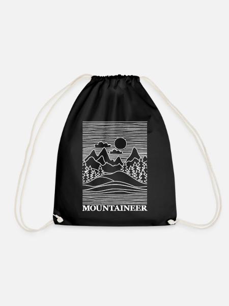 Mountaineer Bergsteiger Geschenk - Turnbeutel - Schwarz