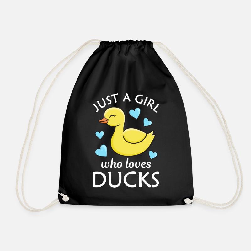 Duck Ducks - Drawstring Bag - black