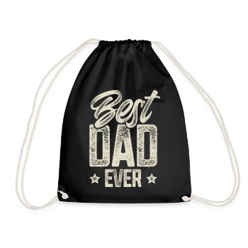 Dad Father Father's Day Best Dad - Drawstring Bag - black - Front