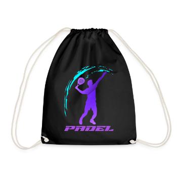 Padel | - Turnbeutel - Schwarz - Vorne
