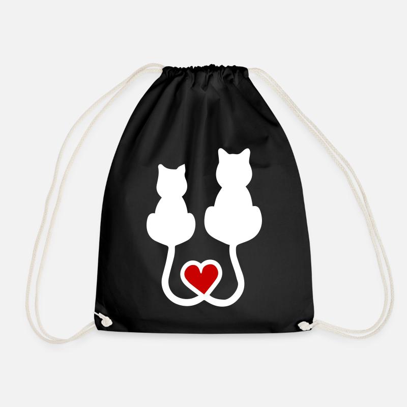 Katzen - Turnbeutel - Schwarz