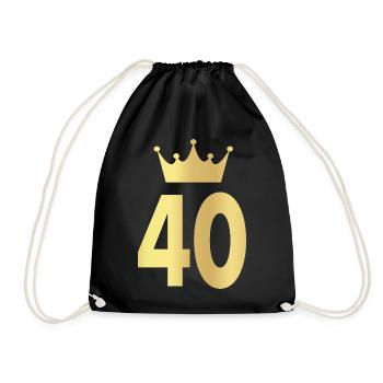 40e anniversaire quarante cadeaux - Sac de sport léger - noir - Devant