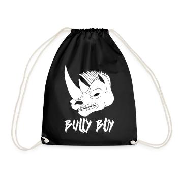 White rhinoceros head - Drawstring Bag - black - Front