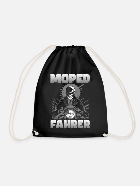 Moped Fahrer - Turnbeutel - Schwarz