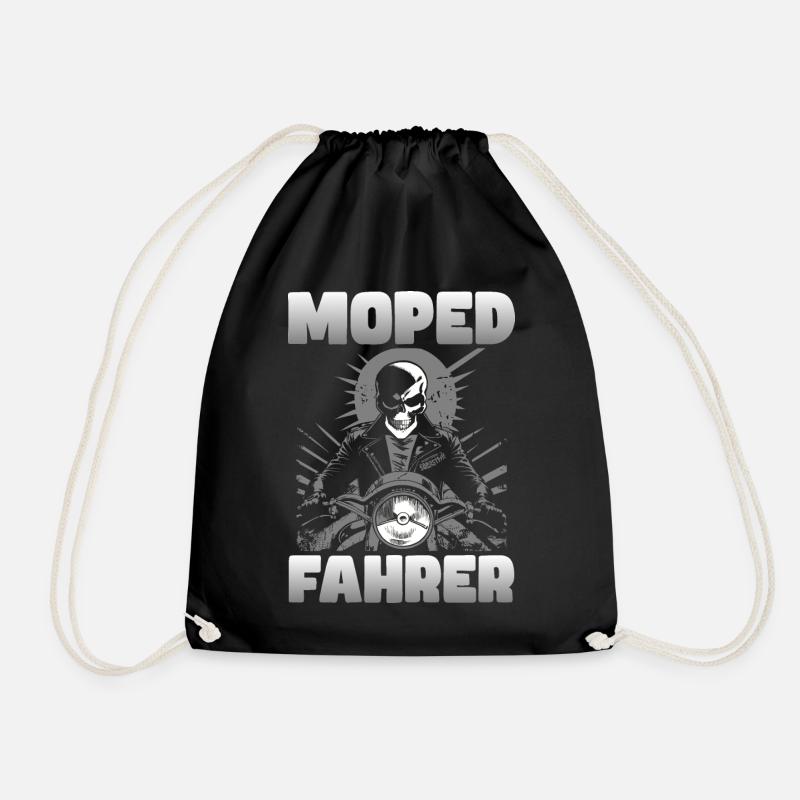 Moped Fahrer - Turnbeutel - Schwarz