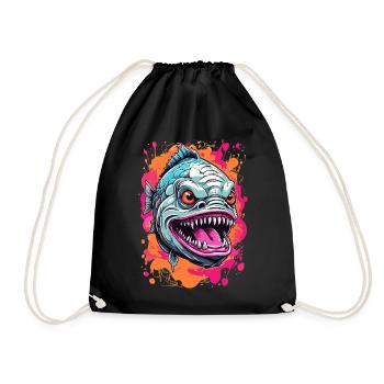 Piranha Style - Elegance - Drawstring Bag - black - Front