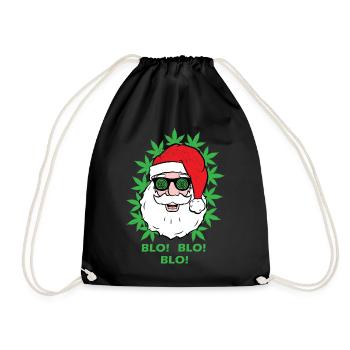 Weihnachtsmann - Blo! Blo! Blo! - Turnbeutel - Schwarz - Vorne