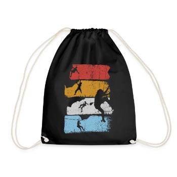 Surf Stripes Silhouette - Turnbeutel - Schwarz - Vorne