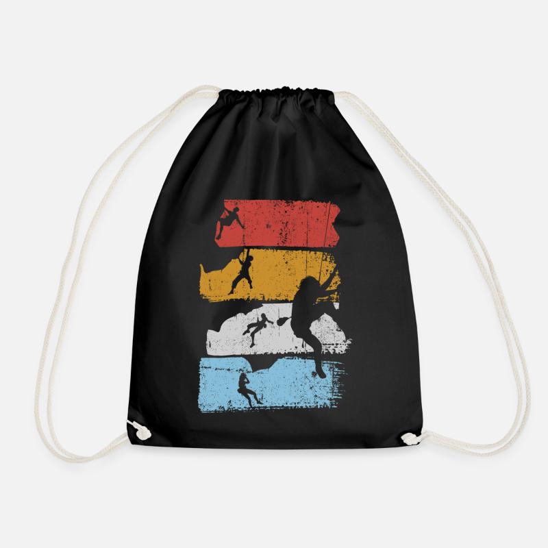 Surf Stripes Silhouette - Drawstring Bag - black