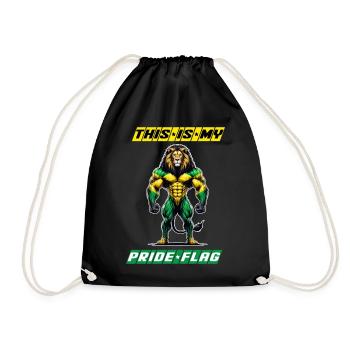Jamaica lions that's my flag - Drawstring Bag - black - Front