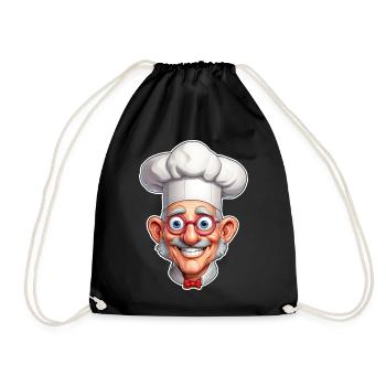 Crazy chef - Drawstring Bag - black - Front
