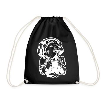 Dessin de Gamer Boy - Sac de sport léger - noir - Devant