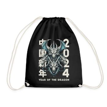 Chinese Dragons - Drawstring Bag - black - Front