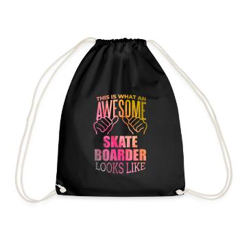 patineur - Sac de sport léger - noir - Devant