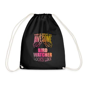 Bird Watching - Drawstring Bag - black - Front